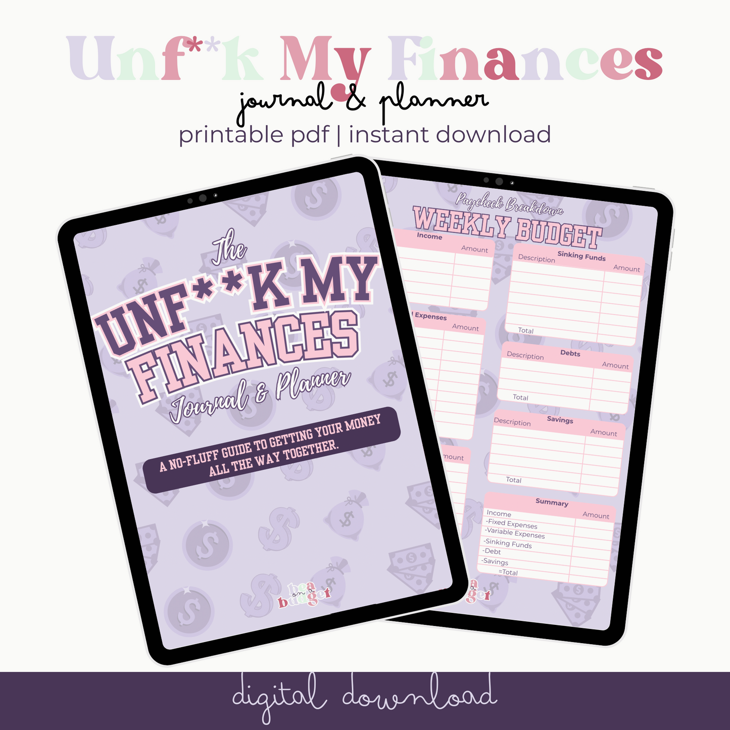 Unf**k My Finances Journal & Planner