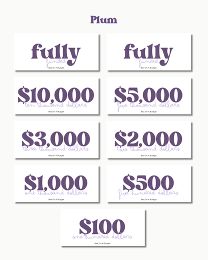 Money Placeholders – 9 pcs