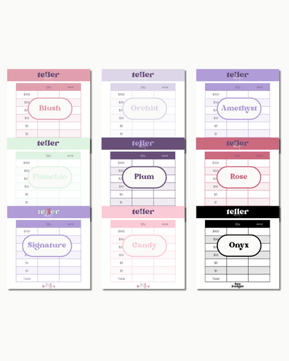 Reusable Teller Slips – 6 pcs