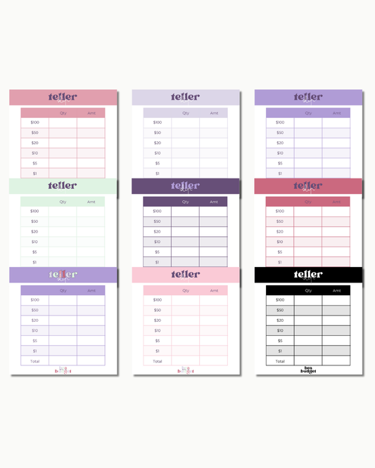 Reusable Teller Slips – 6 pcs