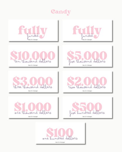 Money Placeholders – 9 pcs