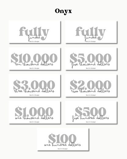 Money Placeholders – 9 pcs