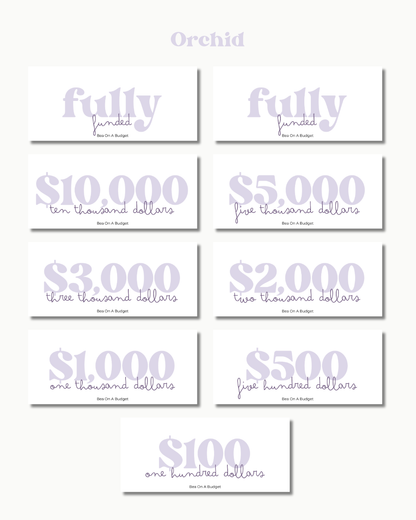 Money Placeholders – 9 pcs