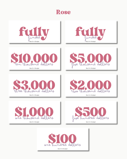 Money Placeholders – 9 pcs